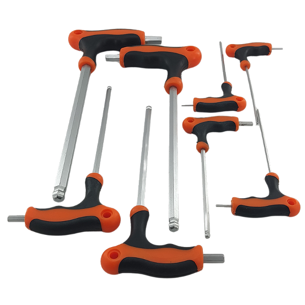 Kit Jogo de Chaves Allen T Abauladas 8 Pçs Cr-V 2 À 10mm