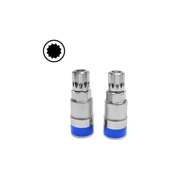 Kit Jogo Soquete Multidentado 2 Pcs M16 M18