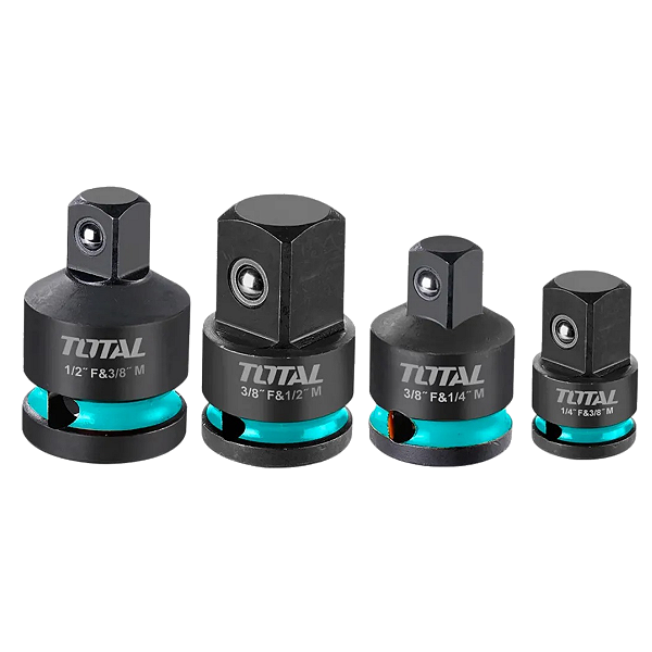 Kit Conjunto Soquetes Impacto CR-MO 1/4", 3/8", 1/2" 4 PCS