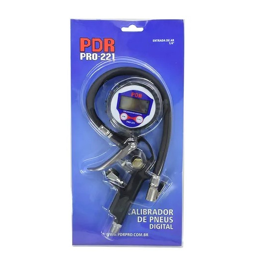 Calibrador De Pneu Profissional Cp1 Digital Pro-221 Pdr