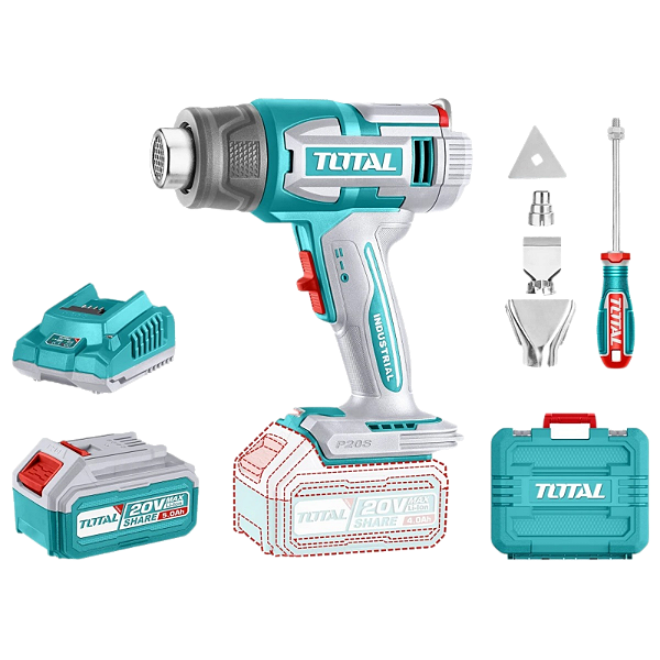 Kit Soprador Térmico a Bateria  20V + Acessórios + Maleta