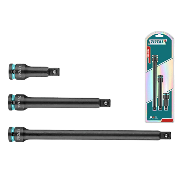 Kit Jogo Extensão Impacto 1/2" Cr-Mo 3 Pçs 75mm 150mm 250mm