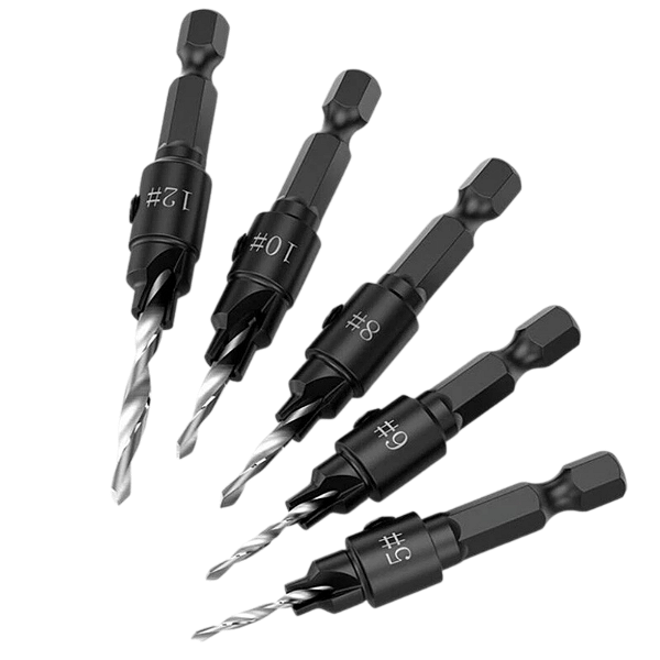 Broca Escareadora HSS para Madeira 5-12 5 Peças HSS