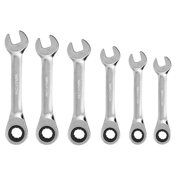 Kit Jogo Chave Catraca Fixa Curta 6 Peças 8-17mm CRV