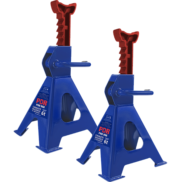Kit Jogo 2 Cavaletes Mecânico 6 Toneladas PRO906 PDR Oficina