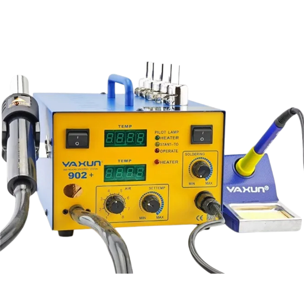 Estação Solda 50W 200-480C e Soprador AR 350W 150-500C 220V