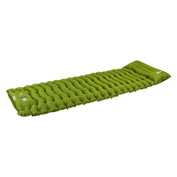 Colchão Inflável Ultraleve Verde Araguaia com Bomba Embutida