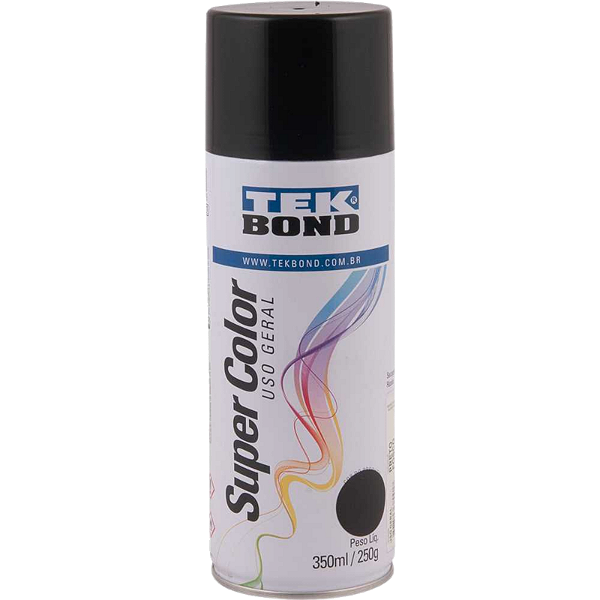 Tinta spray preto fosco, 350 ml, TEKBOND.