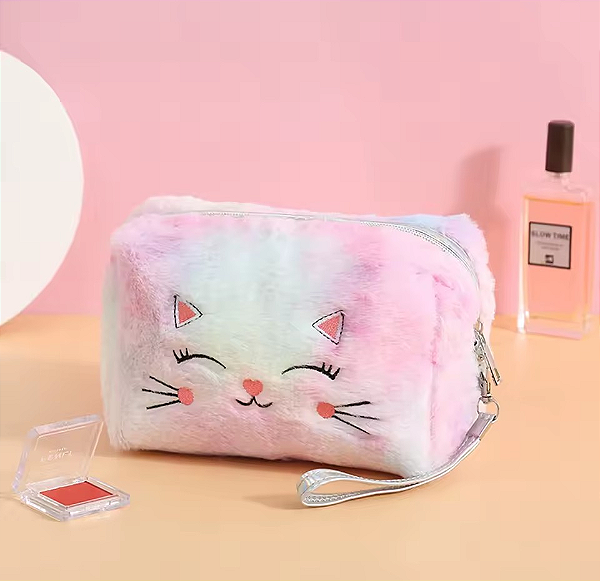 Estojo Escolar Pelúcia Gatinho
