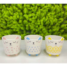 Vaso Decorativo de Porcelana Gatinho