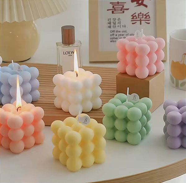 Velas de cubo bolhas