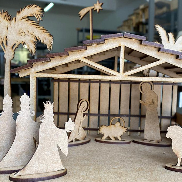 Presépio De Natal Estábulo Natalino Decoração Árvore Natal