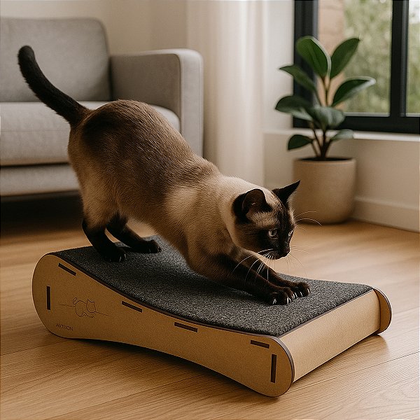 Arranhador Sofisticado de Carpete em MDF 6mm para Gatos com Refil - Artpical
