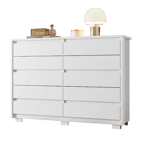 Cômoda 10 Gavetas Duetto Branco - Albatroz
