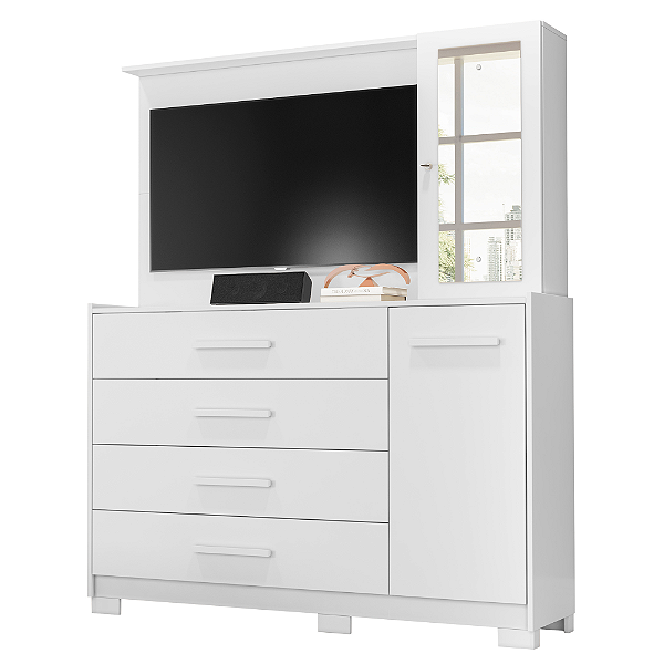 Cômoda 4 Portas Ilhabela Branco - Albatroz