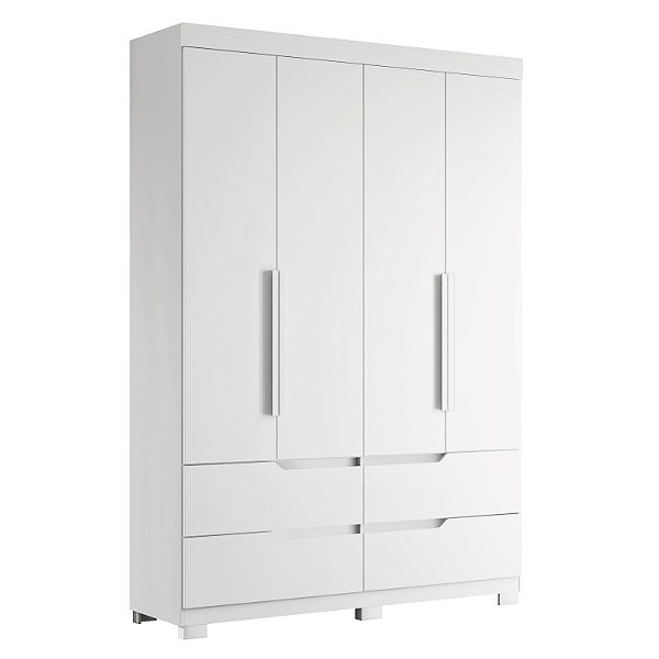 Guarda Roupa  4 Portas Doble Branco - Albatroz