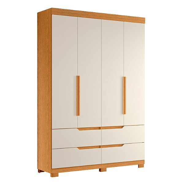 Guarda Roupa  4 Portas Doble Cinamomo / Off White - Albatroz