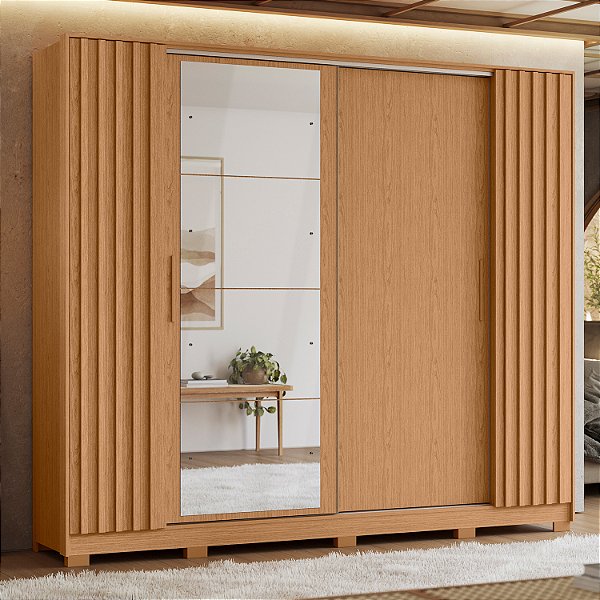 Guarda Roupa 4 Portas Jacaranda Freijo / Off White