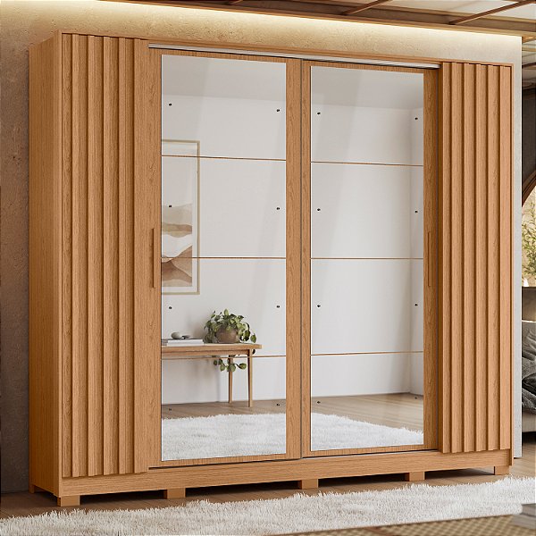 Guarda Roupa 4 Portas Jacaranda Freijo / Off White