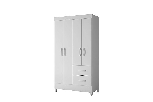 Guarda Roupa 4 Portas Mobi Branco Biflex - Albatroz
