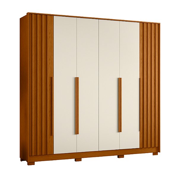 Guarda Roupa 6 Portas Deville Cinamomo / Off White