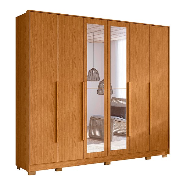 Guarda Roupa 6 Portas Fascinio Cinamomo - Albatroz