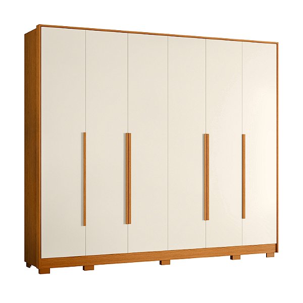 Guarda Roupa 6 Portas Fascinio Cinamomo / Off White
