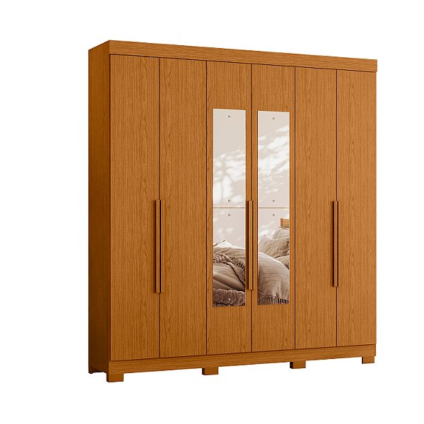 Guarda Roupa 6 Portas Vinci Cinamomo - Albatroz