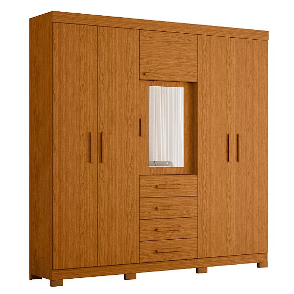 Guarda Roupa 6 Portas Virtus Cinamomo - Albatroz