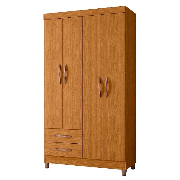 Guarda Roupa Roupeiro 4 Portas Ambar Cinamomo - Albatroz
