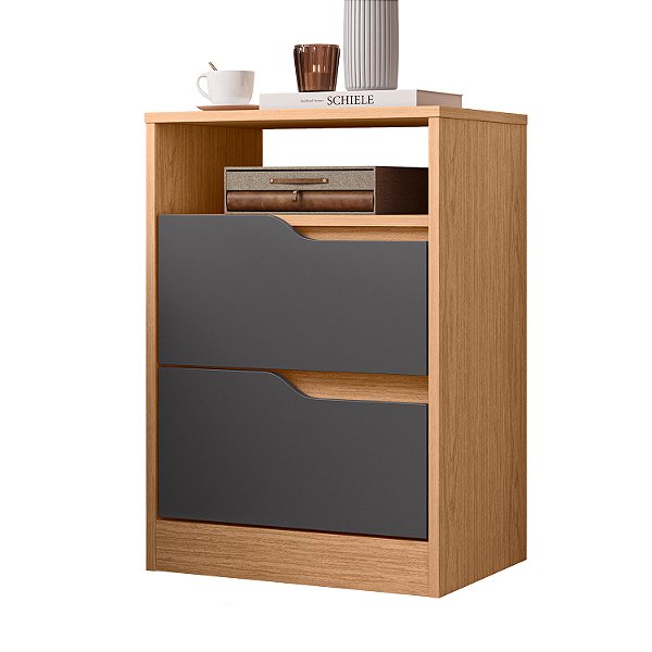 Mesa de Cabeceira Sole Freijo / Titanium Flex - Albatroz