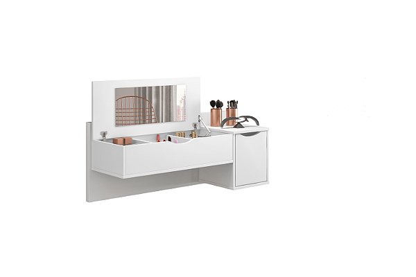 Penteadeira Camarim Suspenso Blush Branco - Albatroz