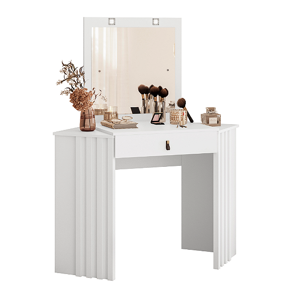 Penteadeira De Canto Camarim Glitter Branco - Albatroz