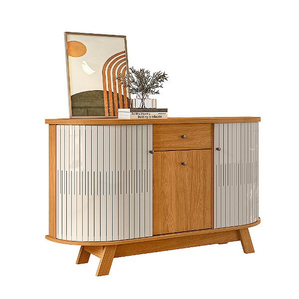 Aparador Buffet Monza Cinamomo / Off White - Madetec