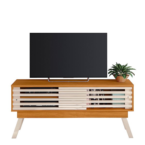 Bancada Rack Frizz 1.5 Cinamomo / Off White - Madetec