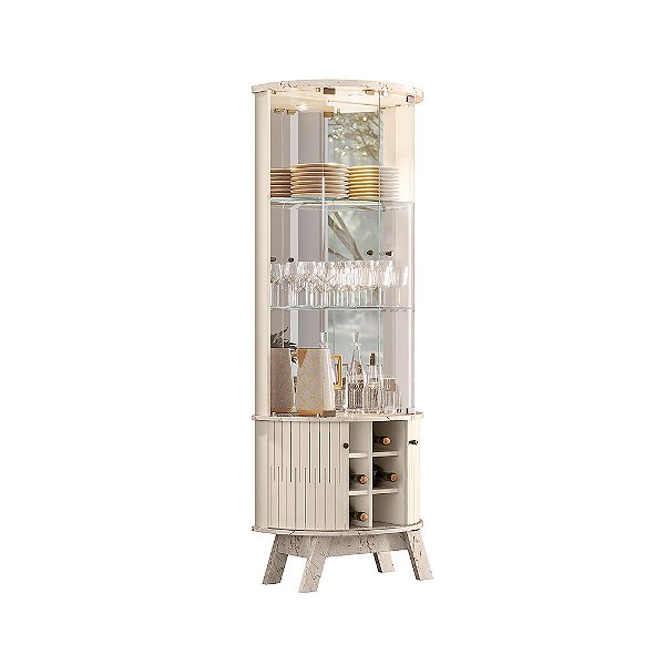 Cristaleira Marina Calacata / Off White - Madetec