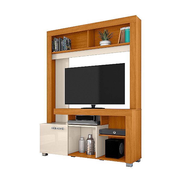 Estante P/ TV 55" Flavia Cinamomo / Off White - Madetec