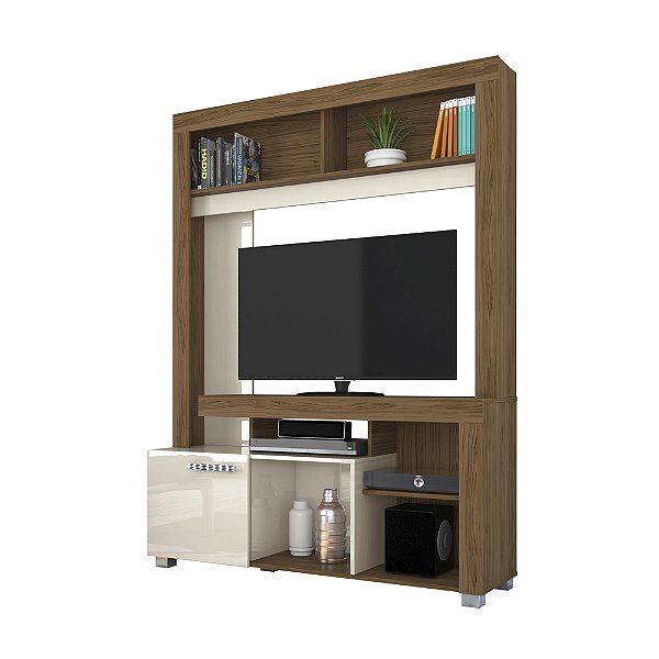 Estante P/ TV 55" Flavia Naturale / Off White - Madetec