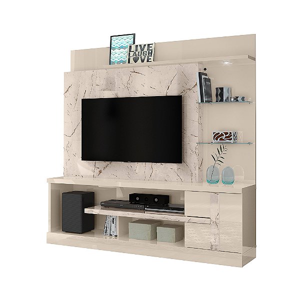 Home Theater Rack Alan Calacata / Off White - Madetec