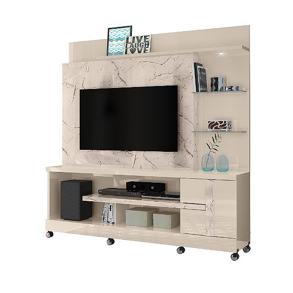 Home Theater Rack Alan Calacata / Off White - Madetec
