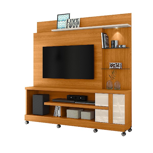 Home Theater Rack Alan Cinamomo / Off White - Madetec