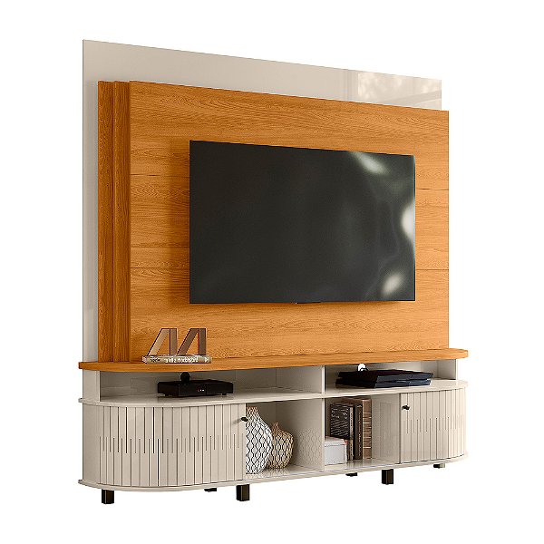 Home Theater Rack Daytona Cinamomo / Off White - Madetec