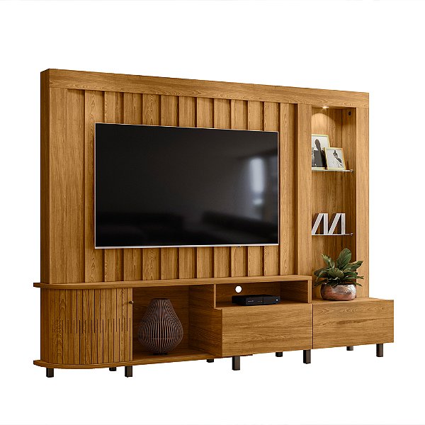 Painel Home Theater Le Mans Cumaru - Madetec