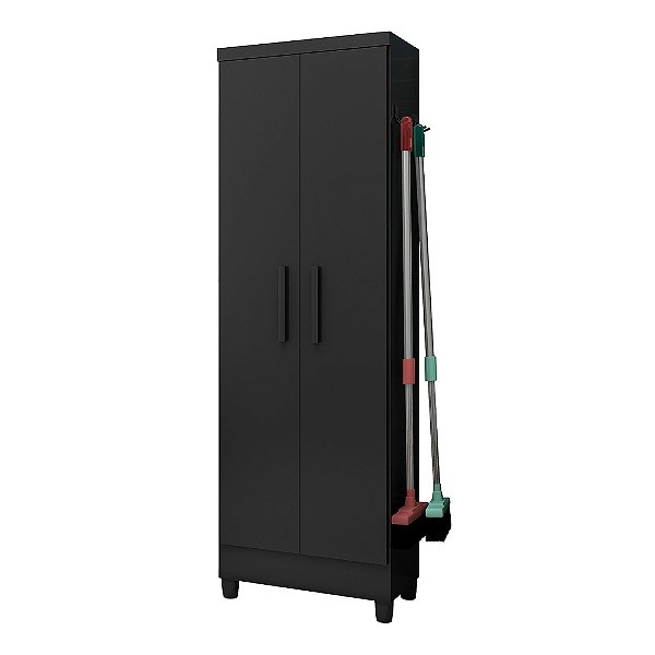 Armario Multiuso 2 Portas 879 Preto - Qmovi