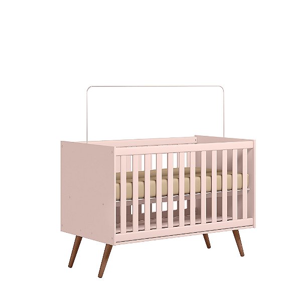 Berço Mini Cama Q Encanto Retro 3820 Rosa - Qmovi