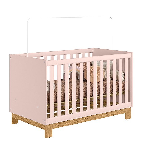 Berço Mini Cama Q Encanto Slim 4315 Rosa - Qmovi