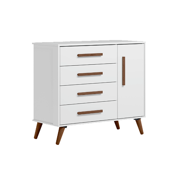 Cômoda Sapateira Q Encanto Retro 3825 Branco - Qmovi