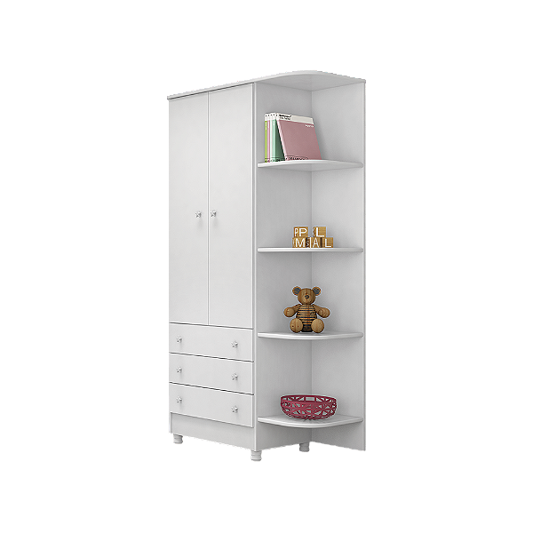 Guarda Roupa Roupeiro Doce Sonho 825 Branco - Qmovi