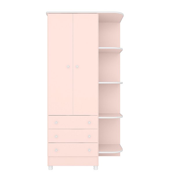 Guarda Roupa Roupeiro Doce Sonho 825 Rosa - Qmovi