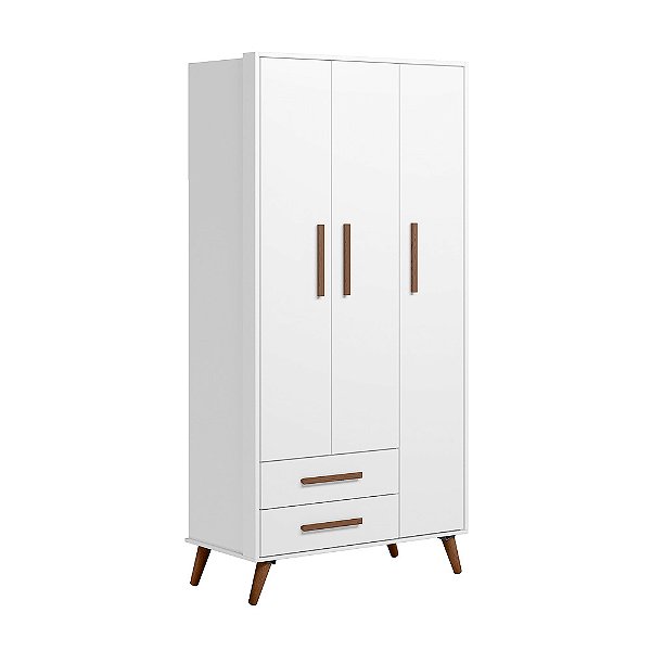 Guarda Roupa Roupeiro Q Encanto Retro 3830 Branco - Qmovi
